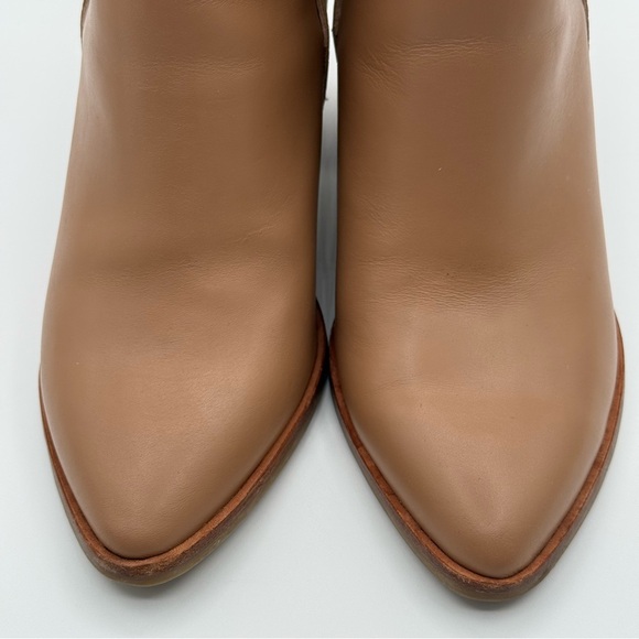 DOLCE VITA Rozane  Snakeskin-Embossed Leather Pointy Toes Slip On Booties SZ 6.5 - Picture 14 of 16